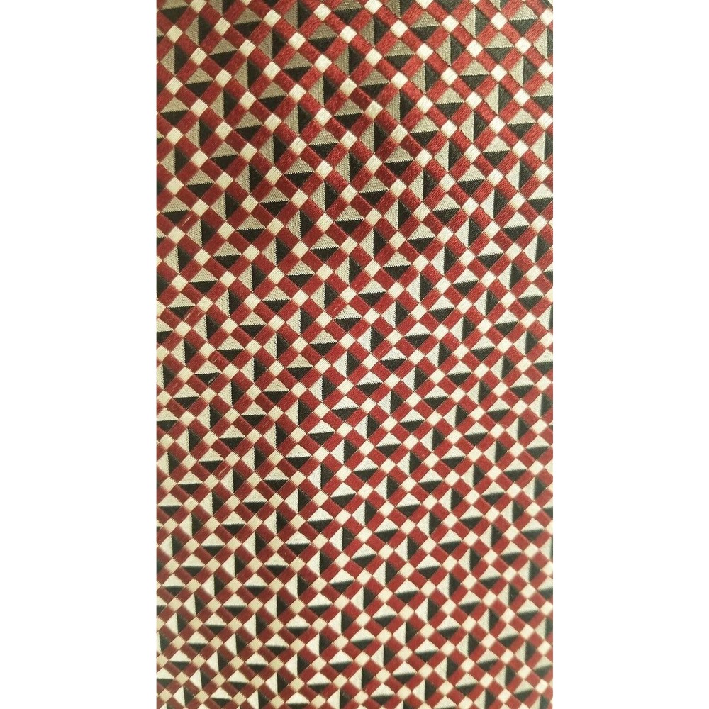 Geoffrey Beene Men's Handmade Silk Tie Geometric Multi Color 58 x 3 NWOT